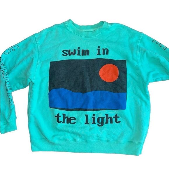 KID CUDI x CPFM Rolling Loud Swim In The Light Crewneck | Teal | Size Medium - Picture 3 of 9